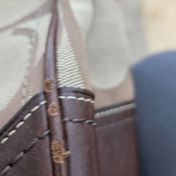 Coach Signature Canvas Satchel/Bag Leopard/Brown, Leather Horsebit Hardware - Picture 17 of 17